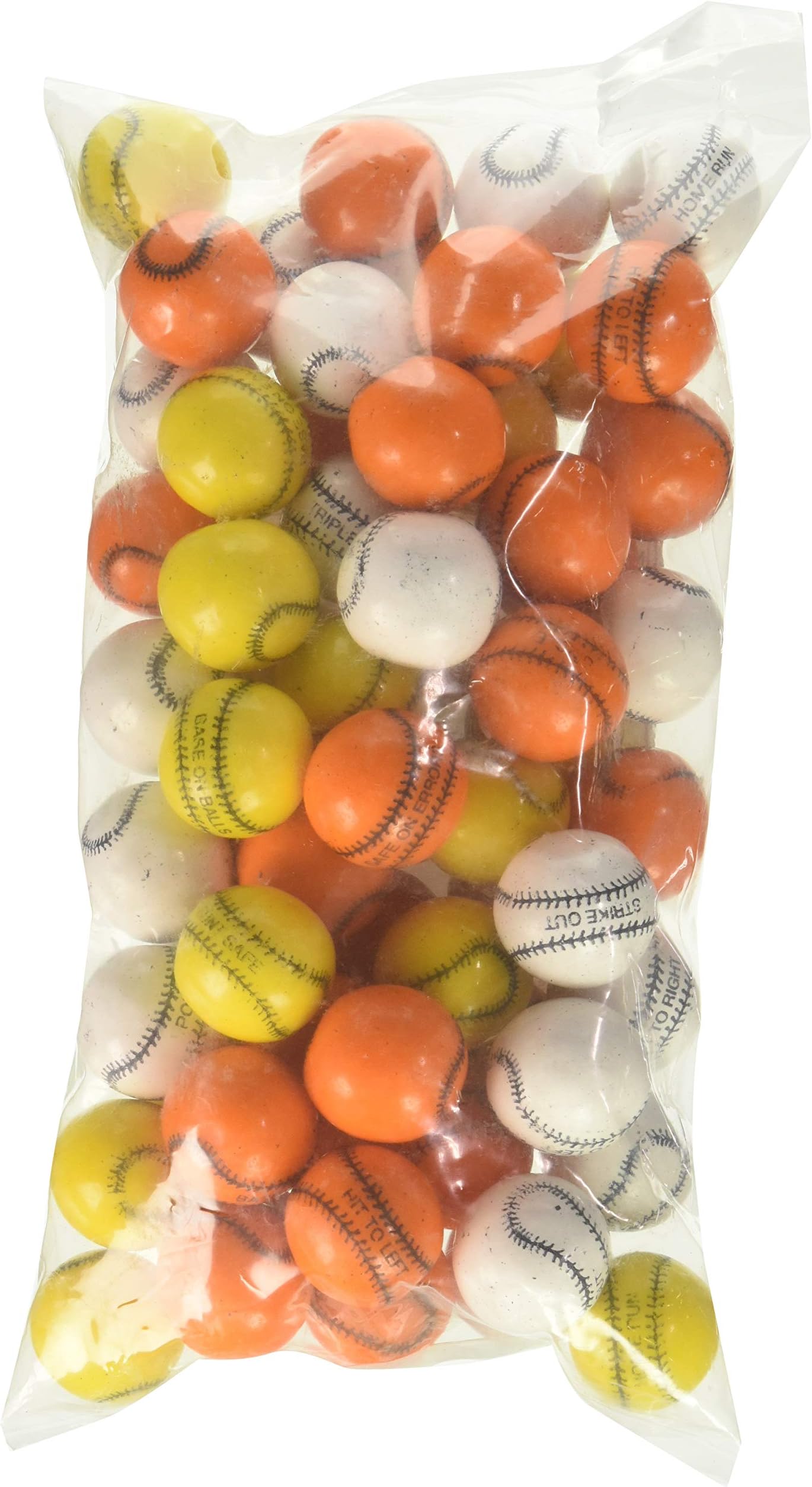 Oak Leaf Baseballs Bouble Gum Assorted Colors, 1 Pound