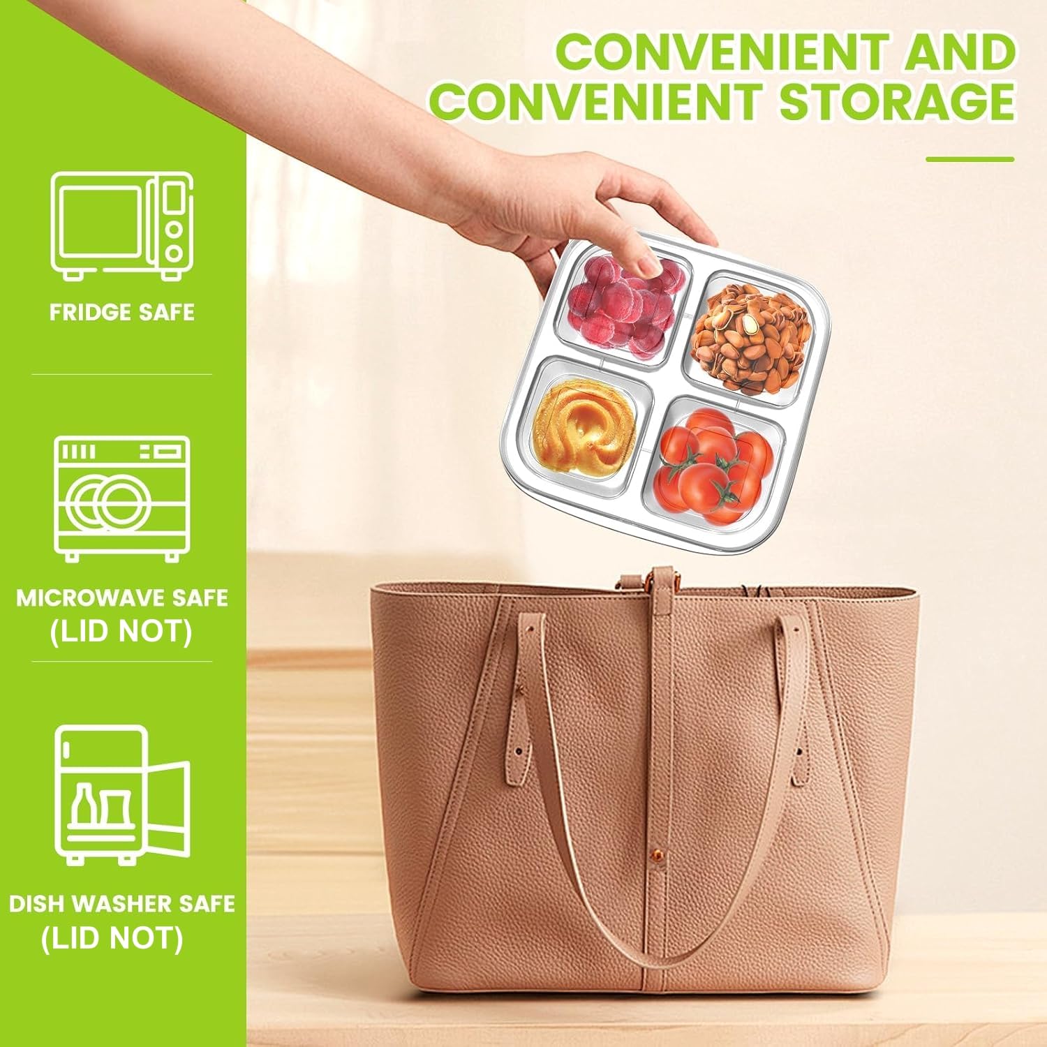 Porta Pranzo in vetro per alimenti Set di 3 Contenitori Alimentari in Vetro Meal Prep Cottura Conservazione Congelamento Scomparti Contenitore Alimenti Bento Box in Vetro e senza BPA/Pink