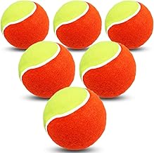 FINGER TEN Kids Tennis Balls Soft Elastic Low Compression Stage Pressureless Bulk Training Tool Color Orange for Outdoor Youth Beginner Practice