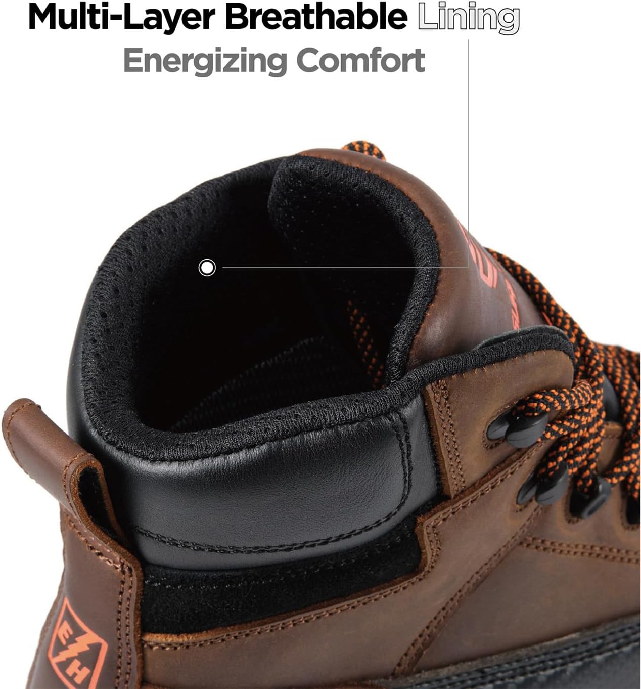 SUREWAY Men's 6" Waterproof Soft/Composite Toe Work Boot - Heavy Duty Crazy Horse Leather, Slip Resistant Lace Up for Construction & Industrial Safety - Image 5