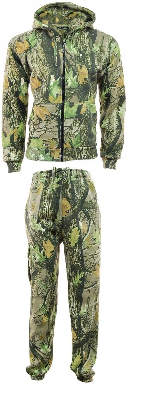 Stormkloth Men's Zip Hoodie + Jogger Tracksuit Gods Camo Camouflage Hooded Top/Jogging Bottoms