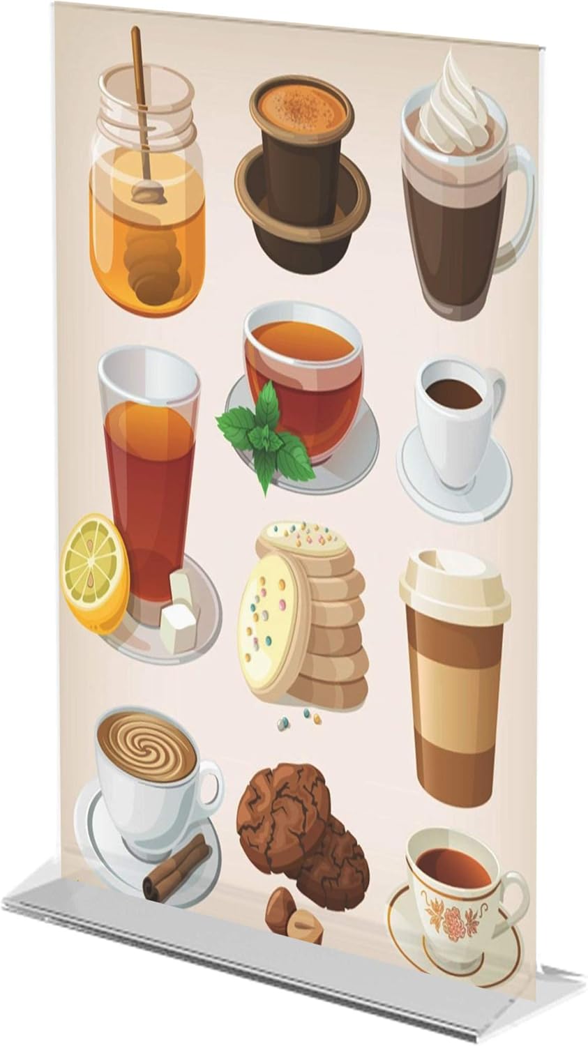 FixtureDisplays? 6PK 11x17 Clear Polystyrene Sign Holder Picture Frame Photo Menu Holder Countertop Display Rack 11193-3-11x17-6PK-NPF Peel Off Protective Film (White) Before use.