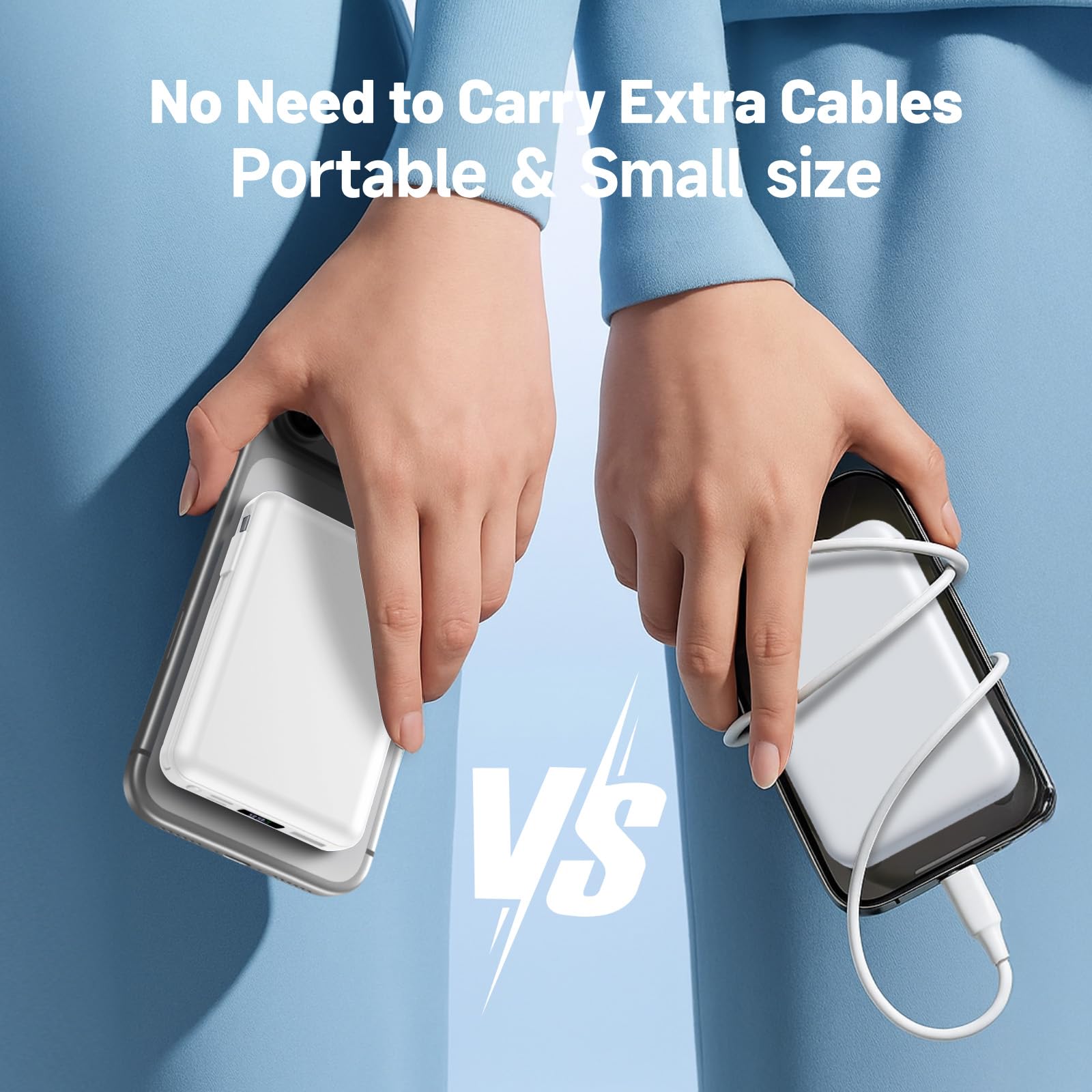 para Magsafe Power Bank, 10000mAh Magnético Bateria Externa Carga Rapida, Inalámbrico Bateria Portátil Powerbank con USB-C y Pantalla LED para iPhone 17/16/15/14/13/12 Serie (Blanco)