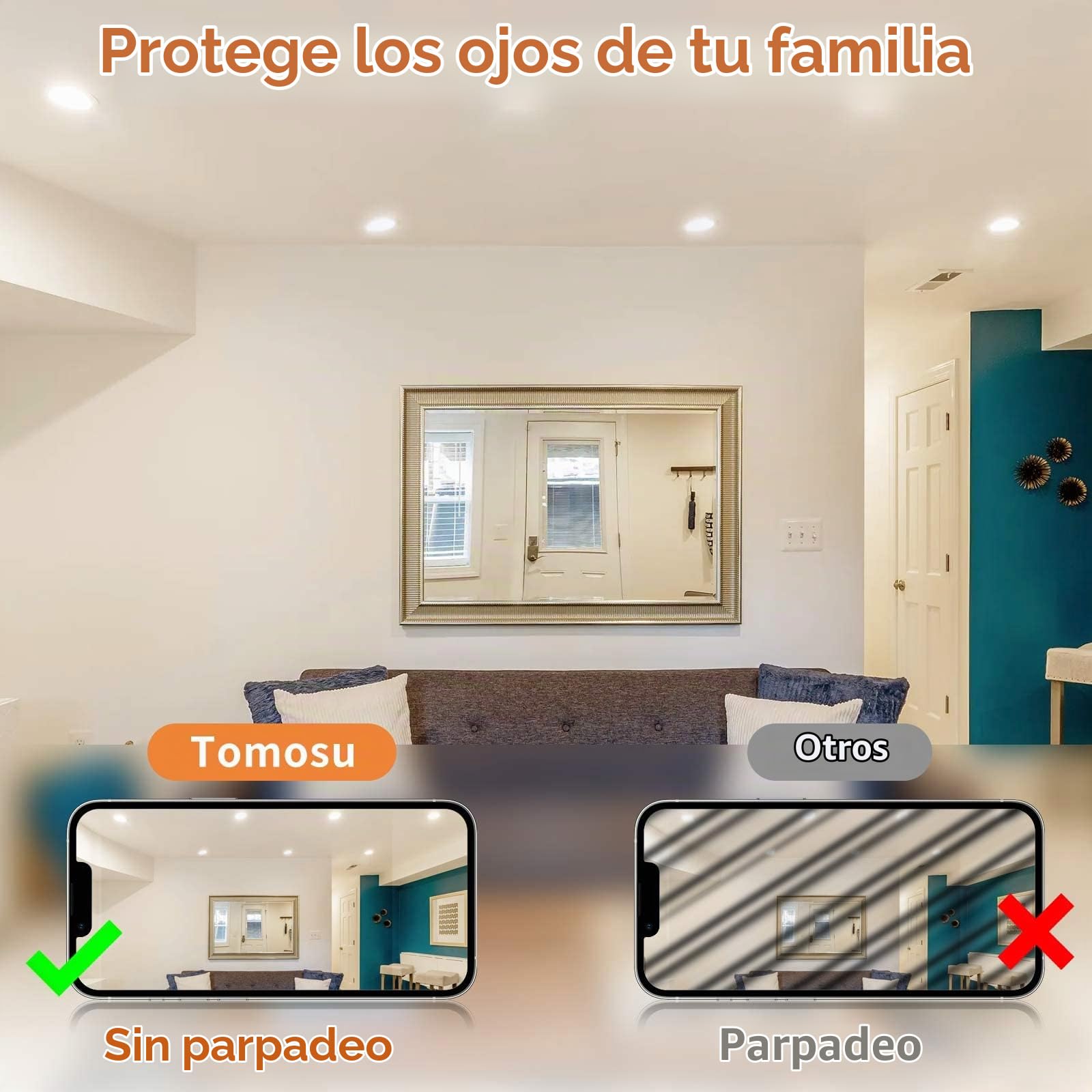 Tomosu Downlight LED Techo Empotrable Regulable 10W, Blanco Neutro 4000K | Pack de 20, IP44 Focos LED Interior Baño 10W 1000LM,3 Intensidades Sin Regulador,Corte 115-125mm, Ojos de Buey Led para Techo