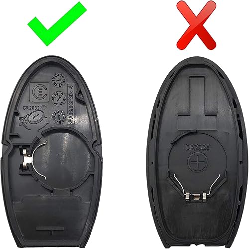 Vista 2 de Carcasa para llavero inteligente remoto compatible con Nissan Altima Maxima Murano Infiniti KR55WK48903 de repuesto sin llave para llave de coche