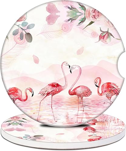 Miniatura 20 de Adventure Awaits Posavasos Portavasos de Cerámica Absorbente - Paquete de 2, Posavasos Antideslizantes para Automóvil, Accesorios de Interior de La