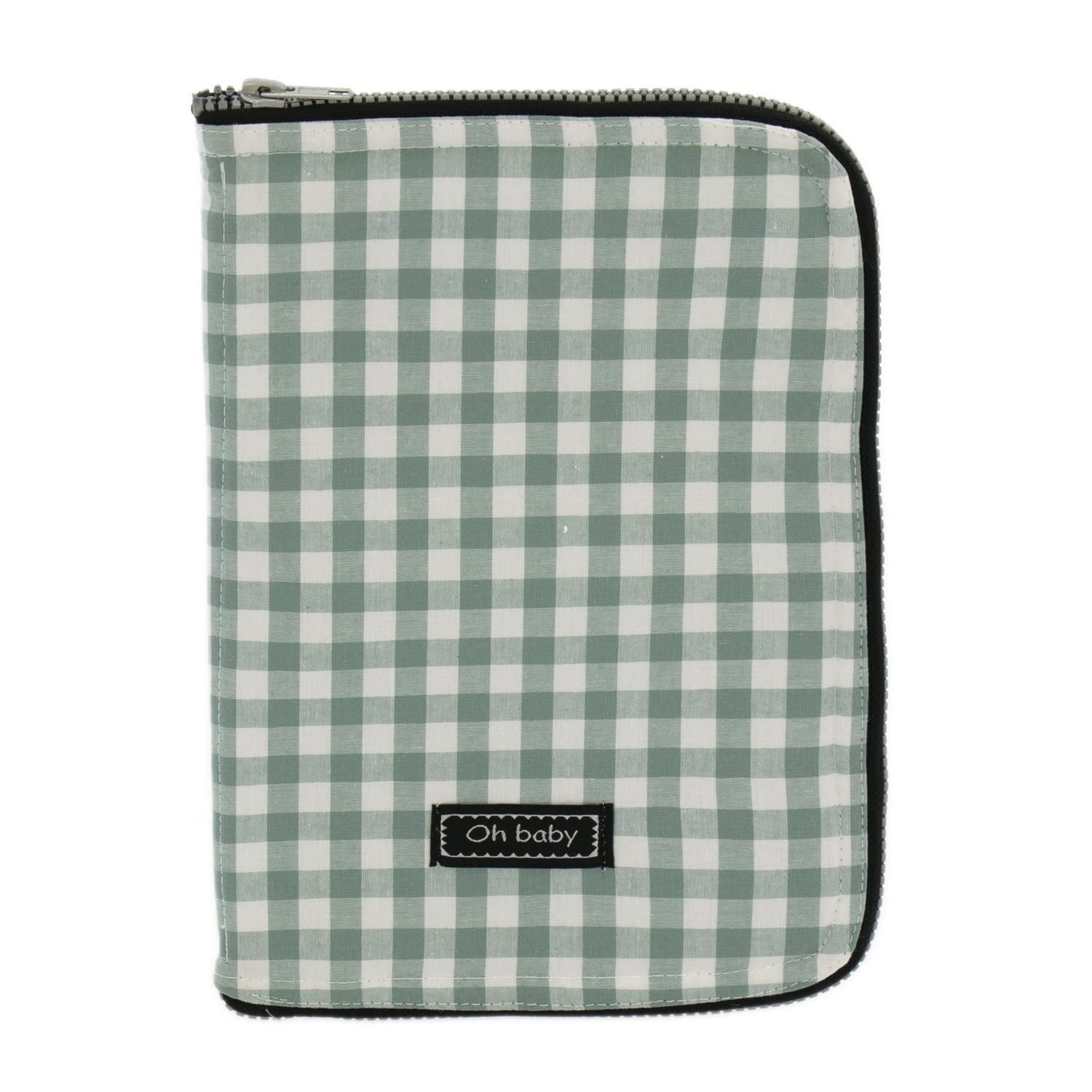 Rosy Baby Document Holder - Ideal for Storing Important Documents - Elegant Design with Zip Closure 0-Green