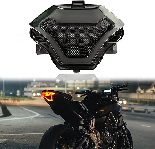 JMTBNO Luz de freno para motocicleta con señales de giro LED, compatible con Yamaha YZF R3 R25 Y15ZR MT07 FZ07 LC150