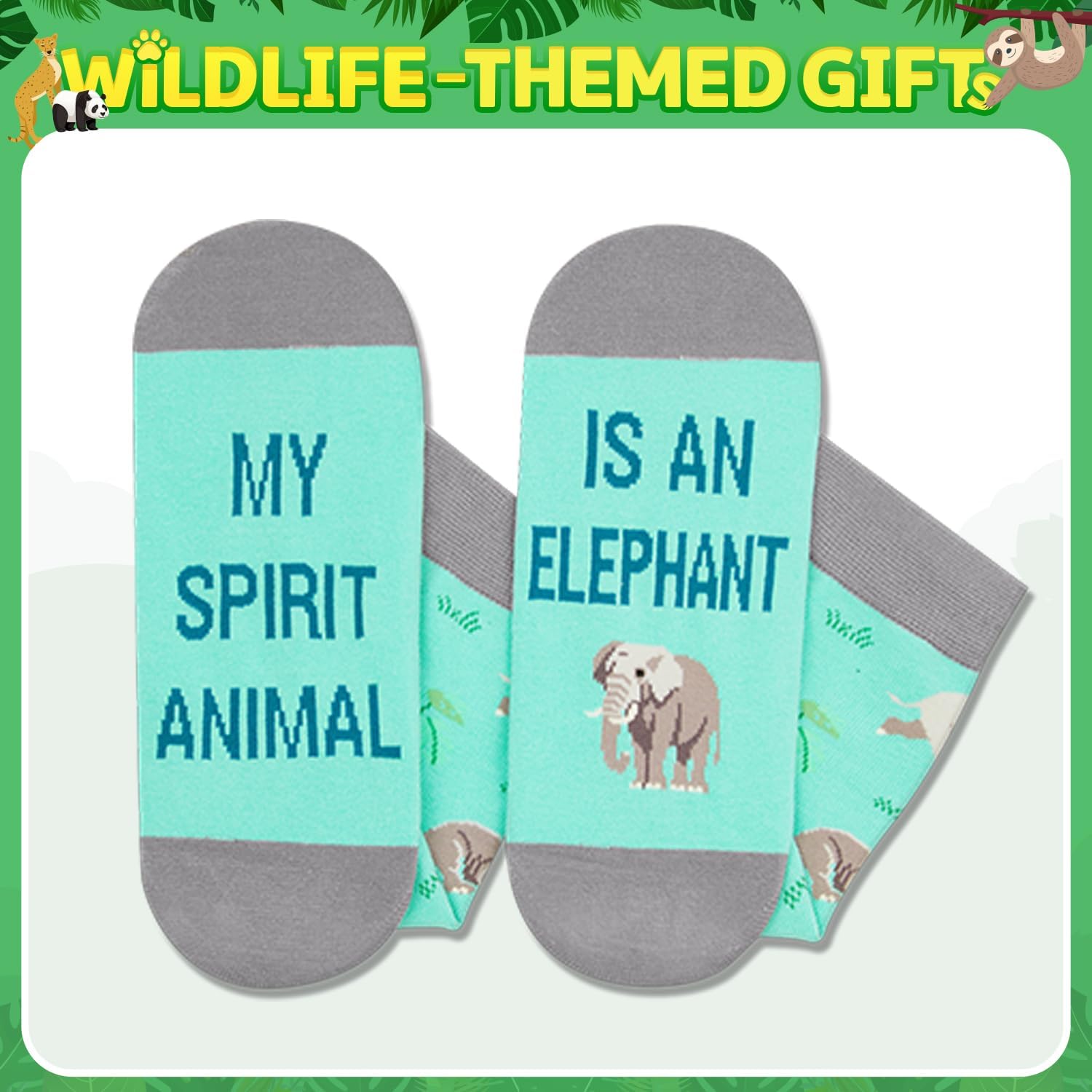 HAPPYPOP Funny Socks for Men Women - Squirrel Giraffe Bear Panda Fox Moose Gifts for Teens - Image 5