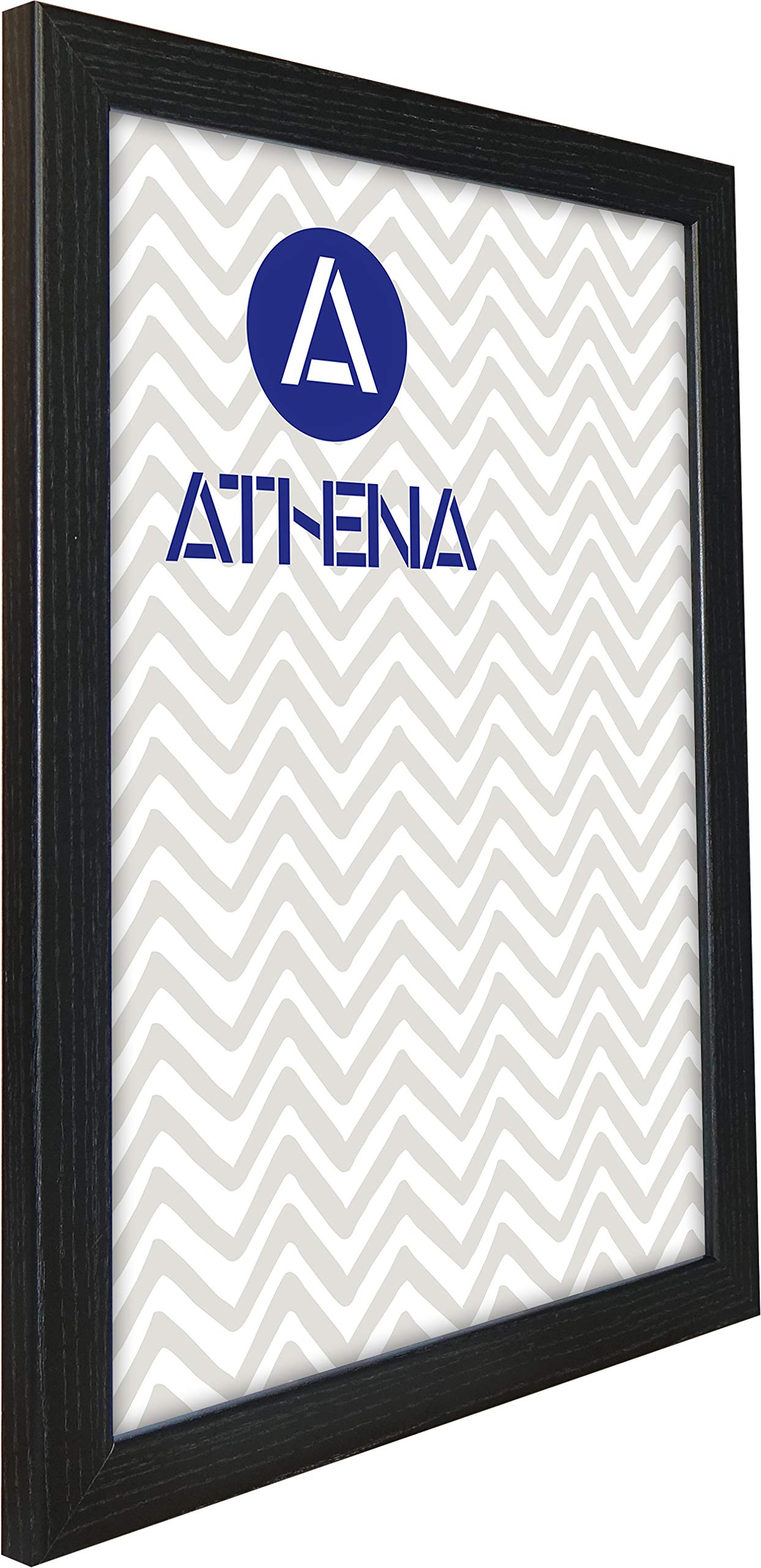 Athena Black Ash Picture Photo Frame (35 x 50 cm) Portrait or Landscape Photo Frame with Clear Styrene Sheet & Wall Mounted Hook for Photos, Pictures, Posters, Decor, Certificate Frame