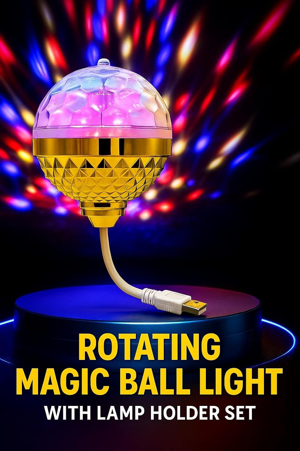 Rotating Disco Light - 360 LED Crystal Ball -4