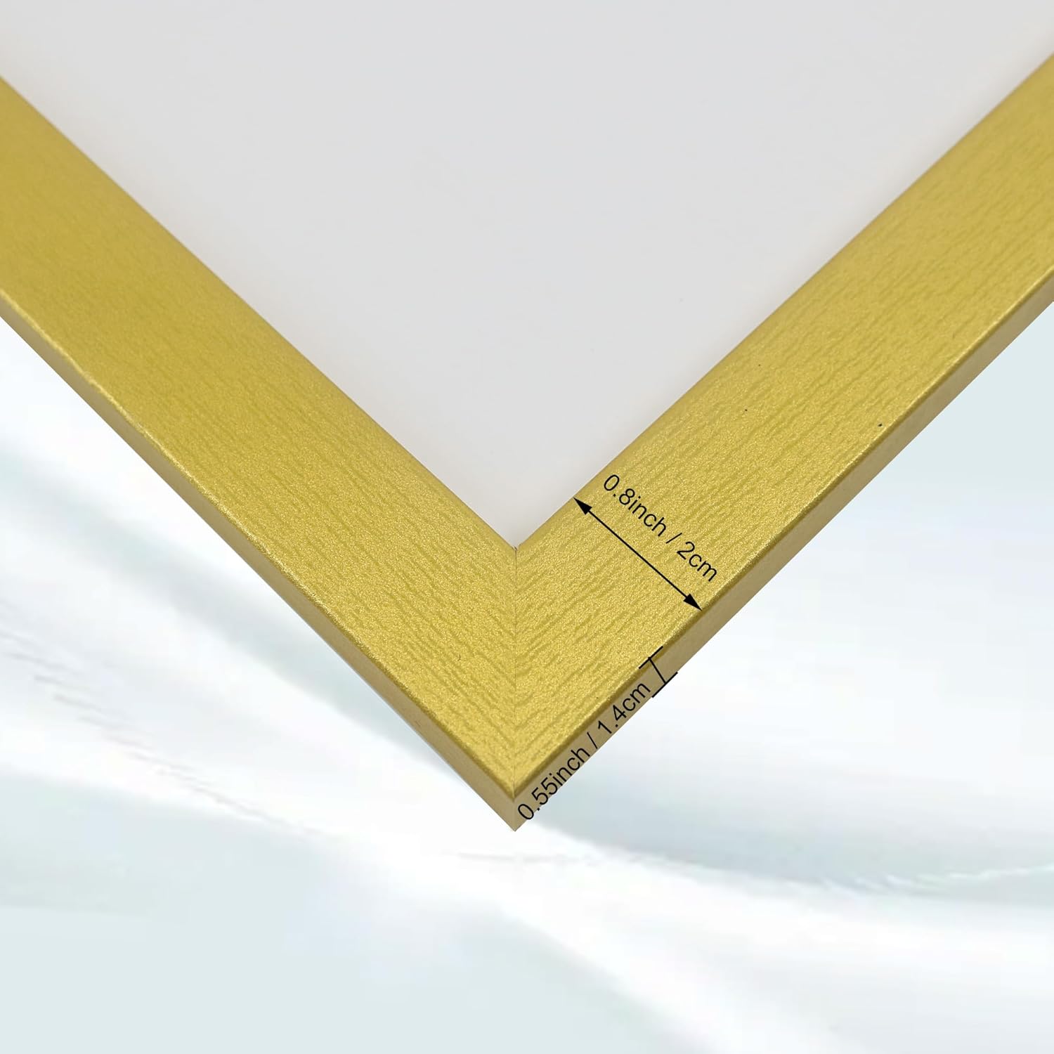 GraduatePro Graduation Signature Board Picture Frame with Mat for Wedding Birthday Guest Book Signing, Gold Frame with White Mat