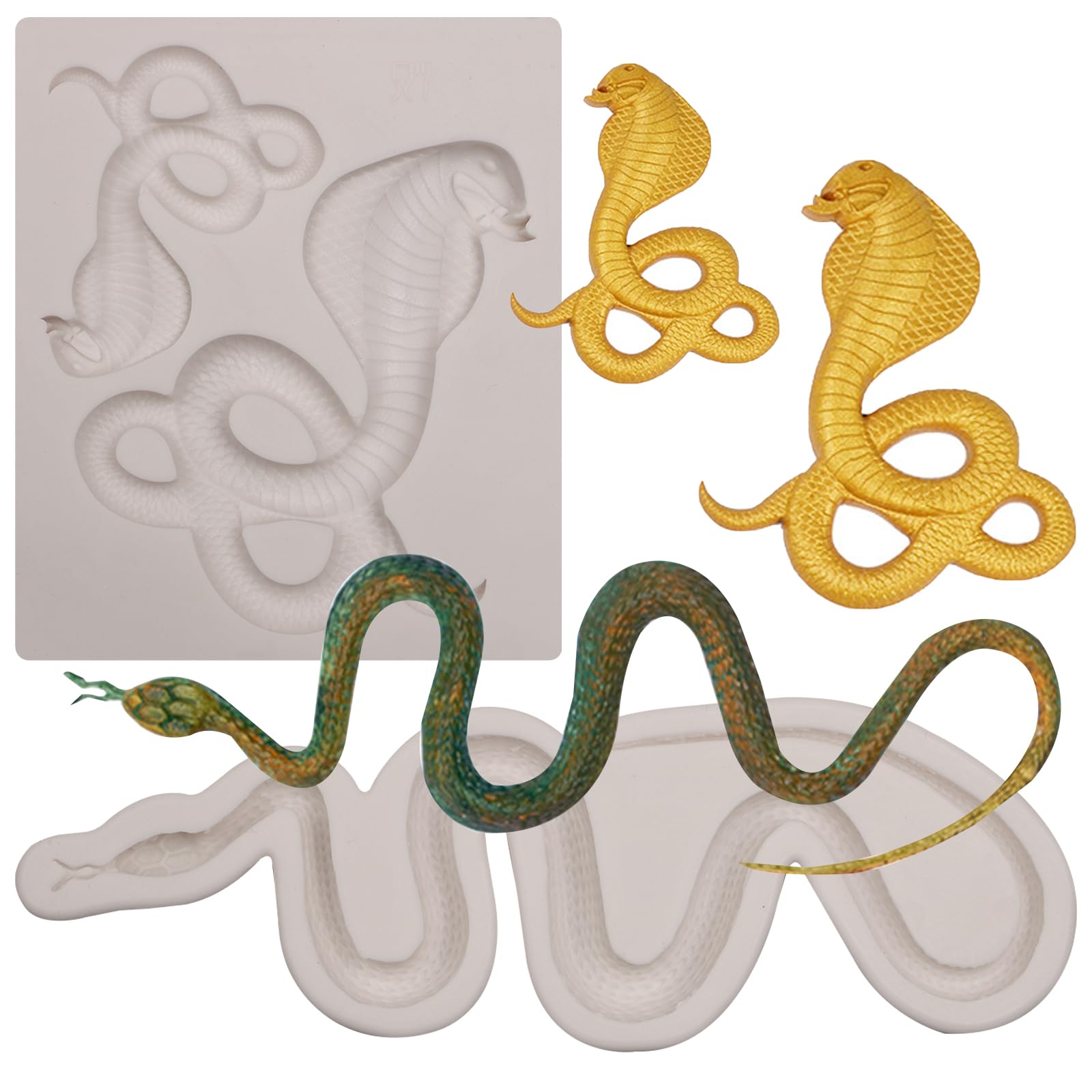Silikon-Formenset mit Naturmotiven: Elefanten- und Löwenform