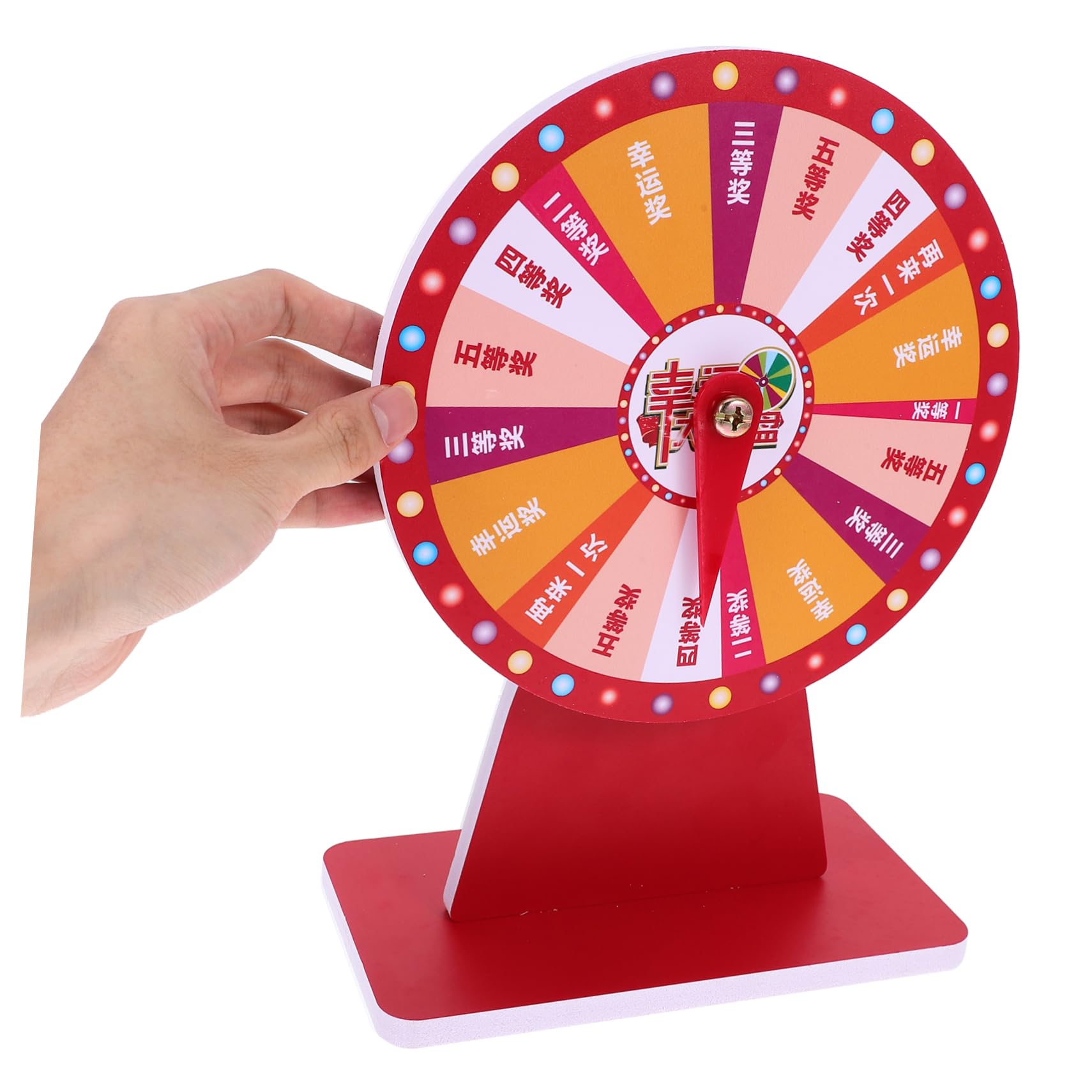 NAMOARLY Desktop Prize Turntable Lightweight and Smooth Ideal for Party Games Raffle Carnival Event Supplies