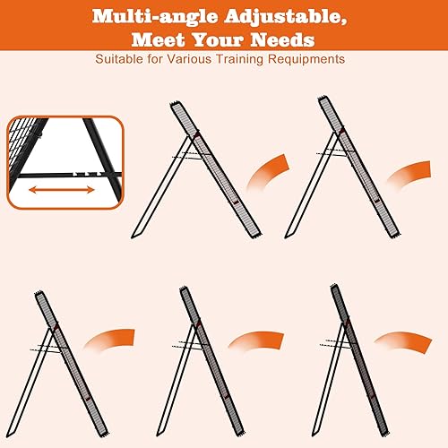 Miniatura 3 de Adjustable Volleyball Rebounder Net 7x4 FT, Steel Frame & High-Tension PE Netting, Durable & Portable Volleyball Training Equipment Practice for