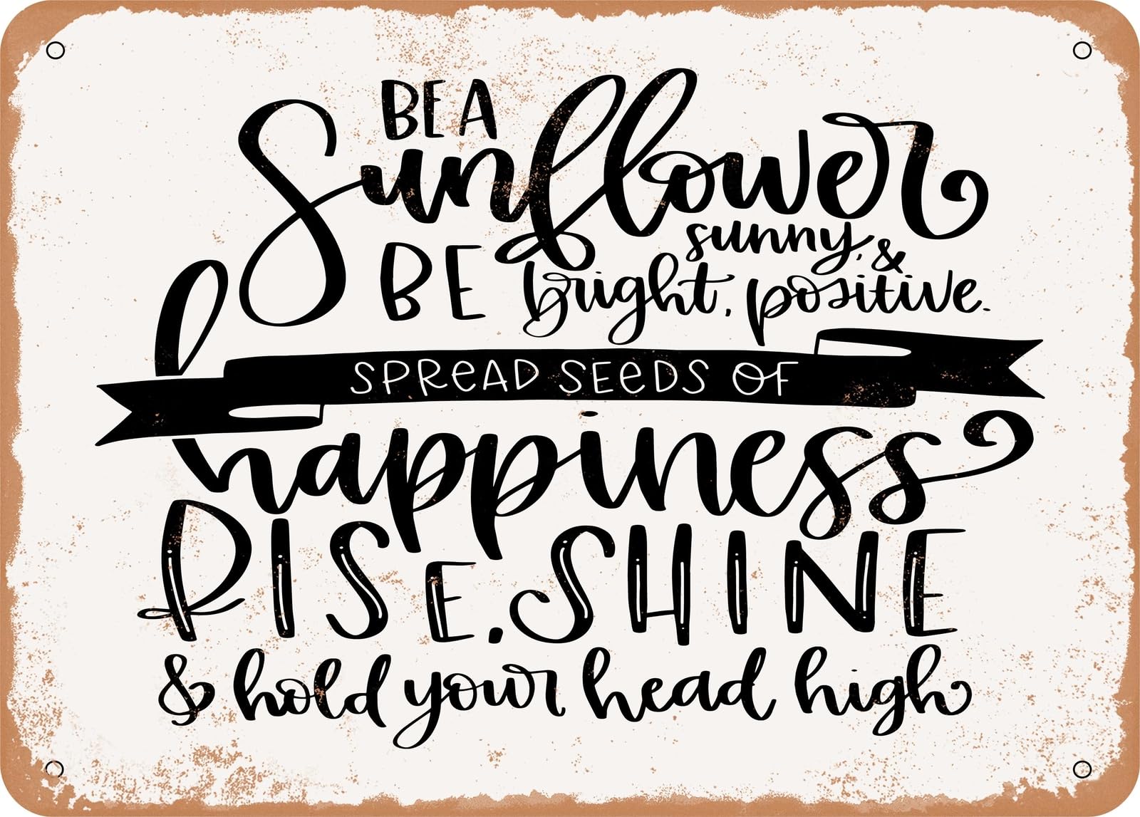 Miaomansenstore Metal Sign - Be A Sunflower - Vintage Look Sign Home Decor