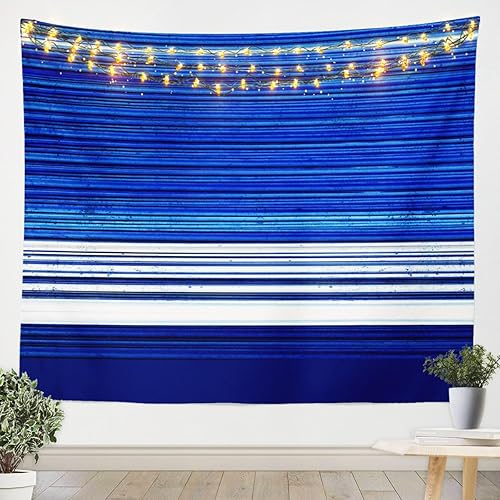 Miniatura 5 de jejeloiu Tapiz geométrico geométrico geométrico para colgar en la pared, diseño de rayas blancas y gris pardo naranja, tamaño mediano, 59 x 59