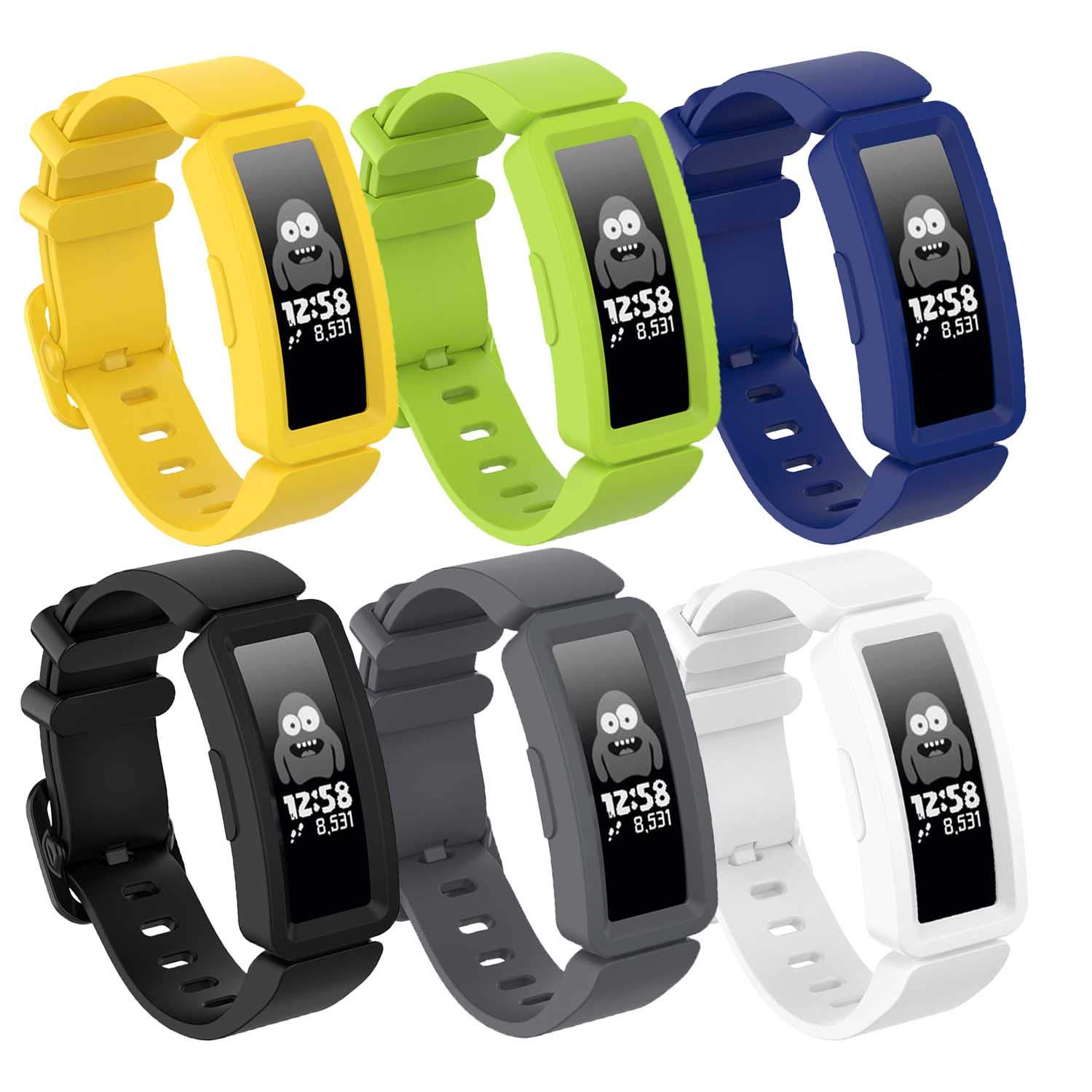 GVFM Compatible with Fitbit Ace 2 Bands for Kids 6+, Soft Silicone Waterproof Bracelet Accessories Sport Strap Boys Girls bands Compatible for Fitbit