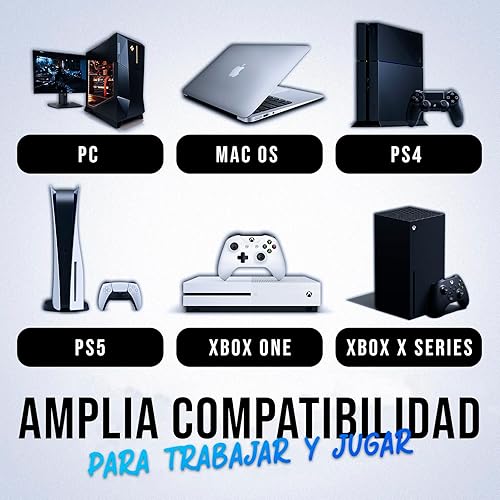 Miniatura 6 de KLIM Chroma Teclado inalámbrico español (España), teclado inalámbrico retroiluminado RGB, batería recargable, silencioso, resistente al agua, Plug &