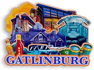 Kühlschrankmagnet Gatlinburg Tennessee USA, Dekorative Magnete, Stadt, Reise, Souvenirs, Touristengeschenke, 3D, klassische Sehenswürdigkeiten, handgefertigt, Handwerk, Heimdekoration -1162