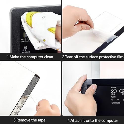 Miniatura 6 de Soporte superior de tablero de notas para monitor, soporte de notas adhesivas para monitor de 18", tableros adhesivos, tablero de mensajes para