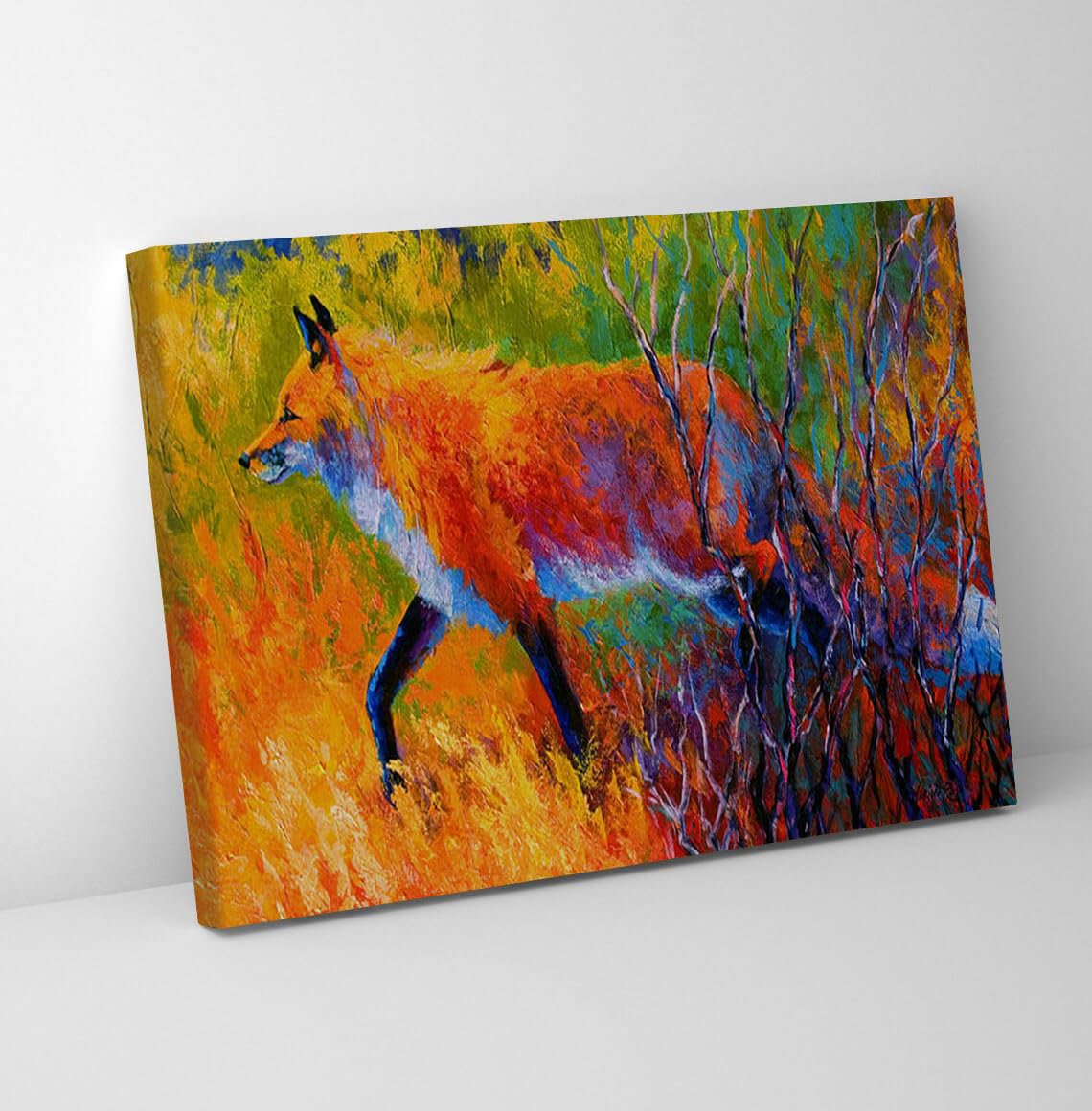 GADGETS WRAP Canvas Gallery Wrap Framed for Home Office Studio Living Room Decoration (11x9inch) - Foxy Red Fox