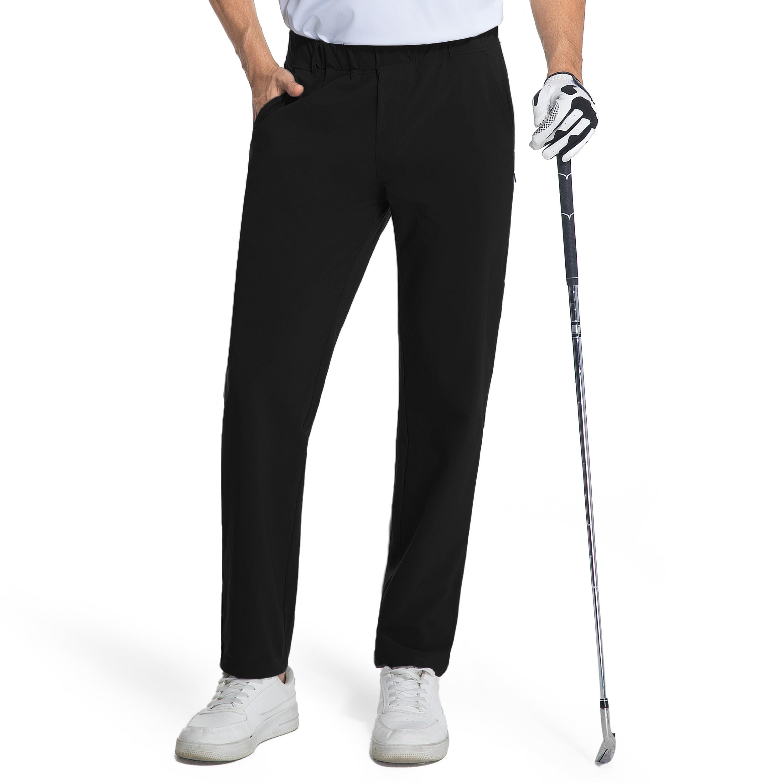 Mens Golf Pants Stretch Work Dress Pants with 5 Pockets 30 32 Slacks for Men Quick Dry Joggers