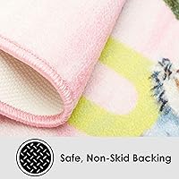 Vista 13 de Eric Carle Elementary Blue Alphabet Kids Machine Washable Area Rug Blue/Orange, 35"x51