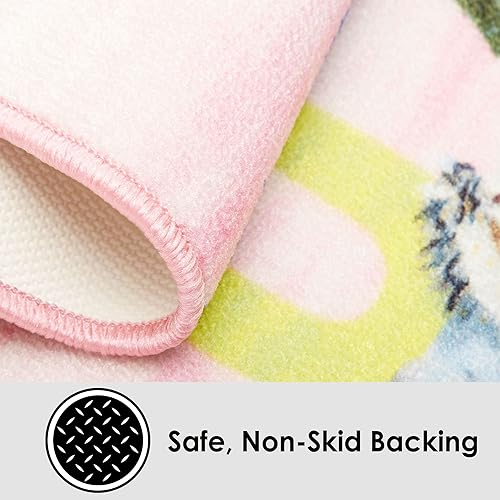 Miniatura 13 de Eric Carle Elementary Blue Alphabet Kids Machine Washable Area Rug Blue/Orange, 35"x51