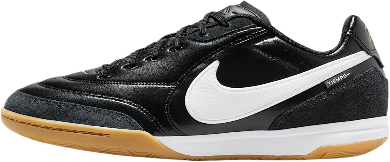 Nike Tiempo Streetgato Indoor/Court Low-Top Soccer Shoes (Black/White)