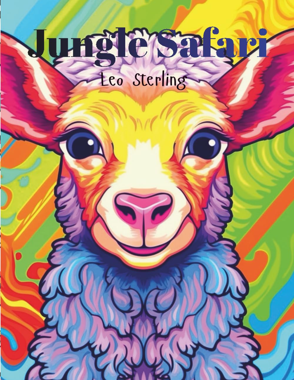 Jungle Safari: Amazing Animals Coloring Book for kids ages 4+(100 pgs)