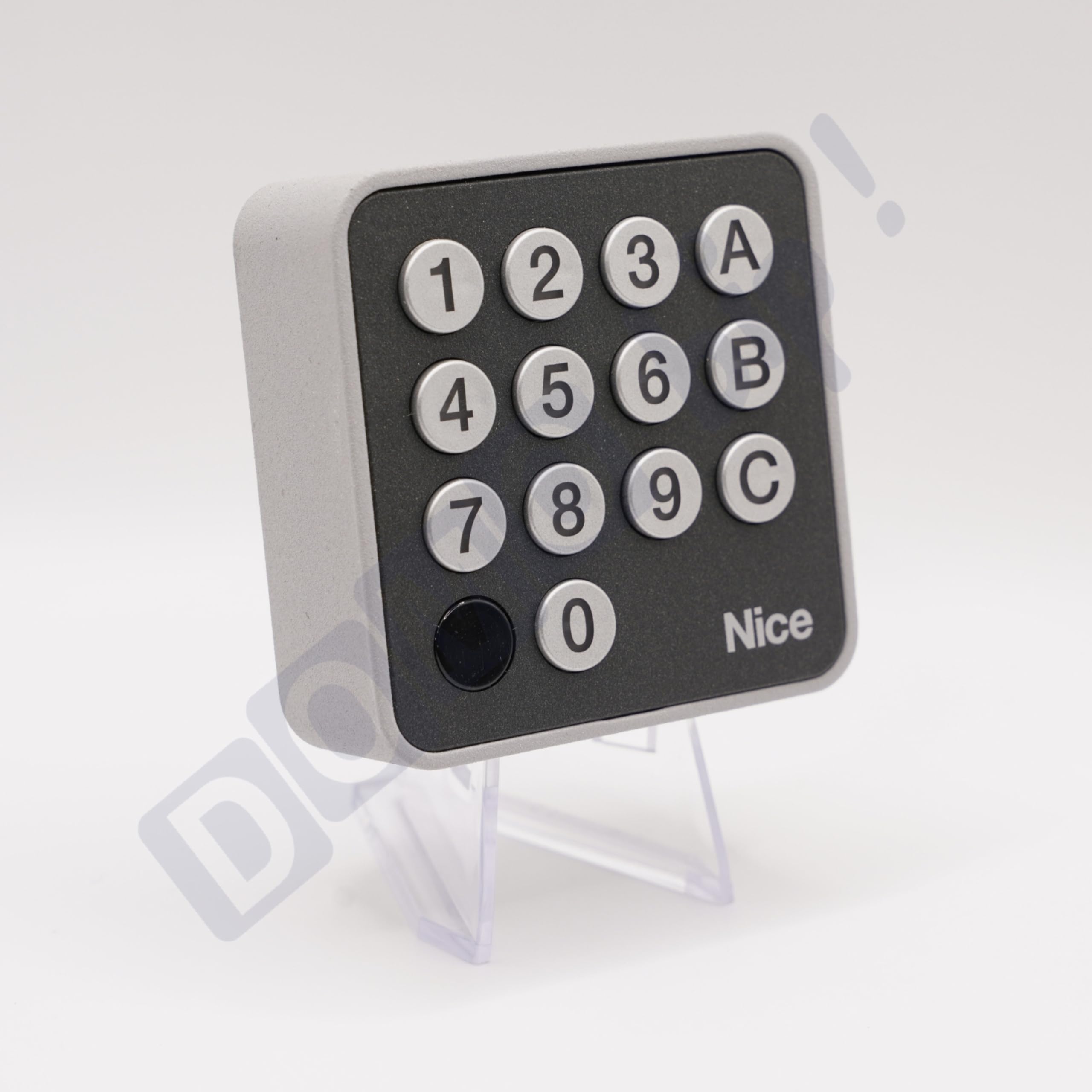 NICE EDSWG - Clavier à Code Sans Fil 433,92 MHz - Digicode Portail & Garage - 3 Canaux A/B/C - Rolling Code & Compatible OXI/OXIBD, FLOX2R/FLOXI2R + 1 Goodies DOMOBIP (EDSWG)