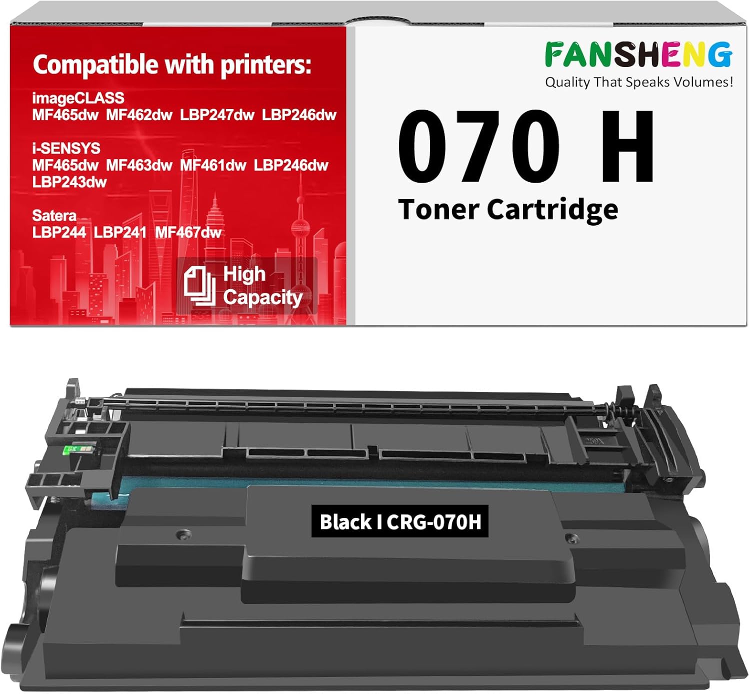 070H Toner Cartridge 5640C001 Replacement for Canon 070H 070 Work with ImageCLASS MF460 MF462dw MF465dw LBP240 LBP246dw LBP247dw Printers High Capacity 10200 Pages (Black x 1)