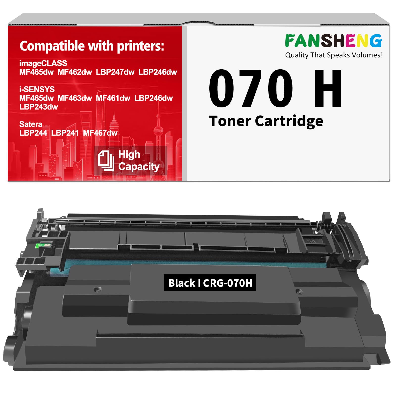 070H 070 LBP122dw CRG-070H CRG070H toner Cartuccia Compatibile per Canon i-SENSYS LBP122 LBP243 LBP243dw LBP246 LBP246dw MF461 MF461dw MF462 MF462dw MF463 MF463dw Stampante 10200 Pagine (1 nero)