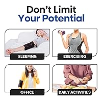 Vista 6 de Codera para tendinitis de codo Soporte de túnel cubital para dormir Soporte de brazo y manga de compresión inmovilizadora para alivio del dolor