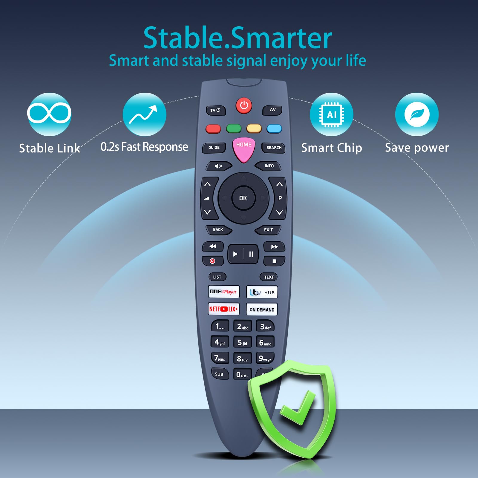 Télécommande de rechange pour TV Freesat 4K enregistrable UHD-4X-1000GB UHD-4X-500GB UHD-X UHD-4X-2000GB UHD-4X-2TB