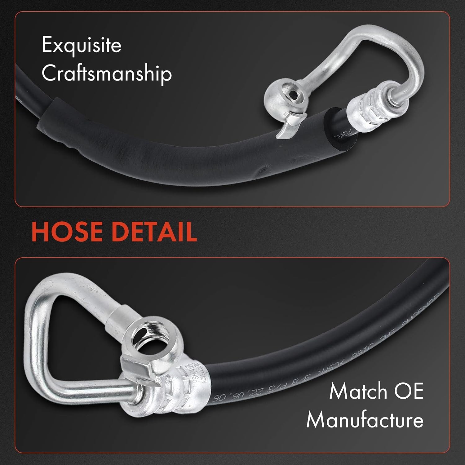 A-Premium Power Steering Pressure Hose Line Assembly Compatible with Suzuki Grand Vitara 2006-2008, V6 2.7L, Pump To Gear/Rack Pinion