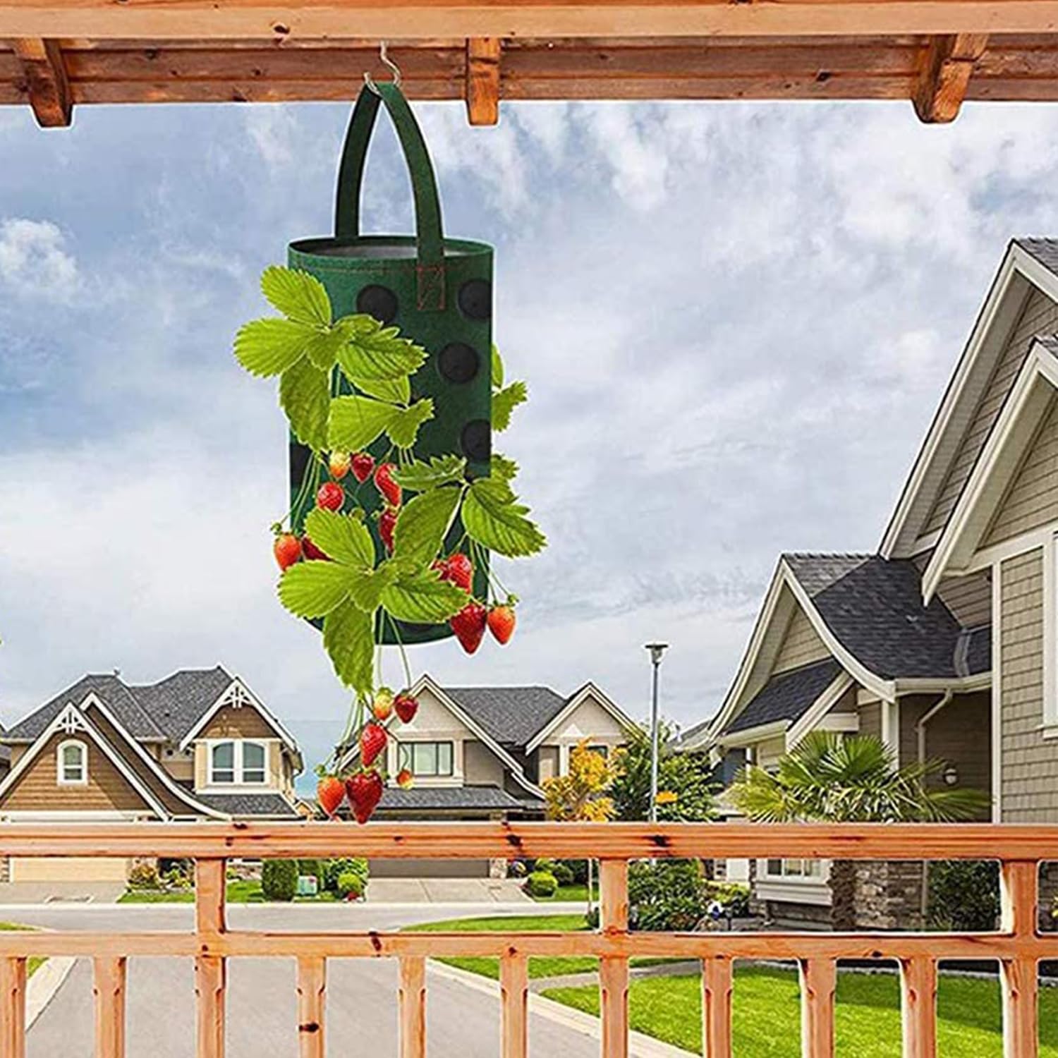 Sac De Plantation De Fraises Suspendu, Durable Et Respirant, Réutilisable Les Sacs De Culture