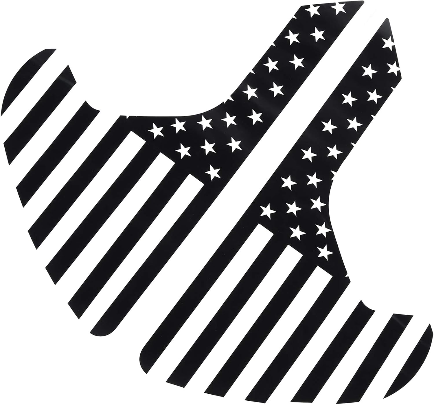JeCar Side Fender Vent American Flag Vinyl Decals Precut USA Flag Stickers Compatible with Jeep Wrangler 2018-2025 JL JLU & 2020-2025 Gladiator JT, 1 Pair