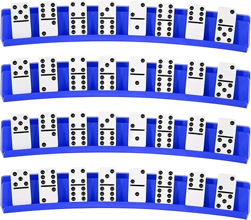 Miniatura 2 de Nautical Beach Decor Juego de 4 tarjetas de juego para niños mayores, soporte de dominó, soportes de plástico para tarjetas manos libres para