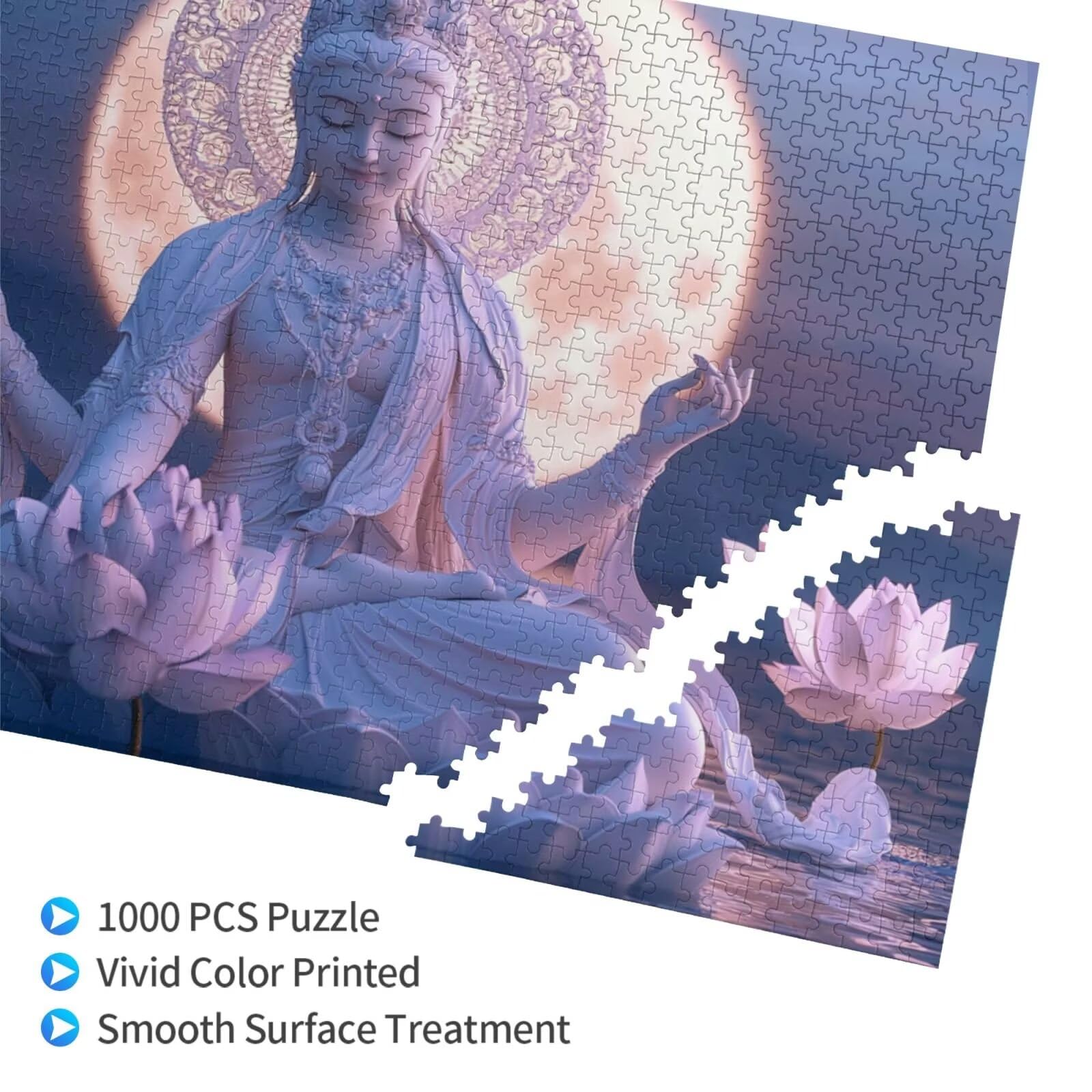 Puzzle Zen 1500 elementów, krajobraz, puzzle dla dorosłych, z pudełkiem na prezent, duże drewniane puzzle dla dorosłych, gra zręcznościowa dla całej rodziny, prezenty dla kobiet, 87 x 57 cm, 40 lat