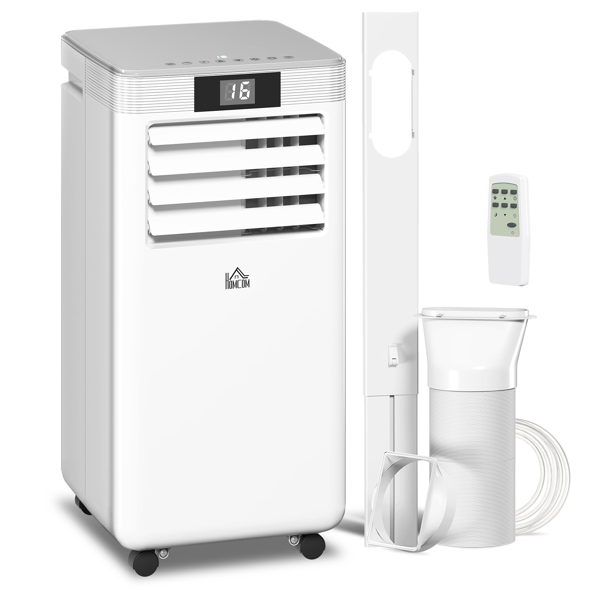 Homcom 7000 Btu Mobile Air Conditioner Indoor Portable Ac Unit, White