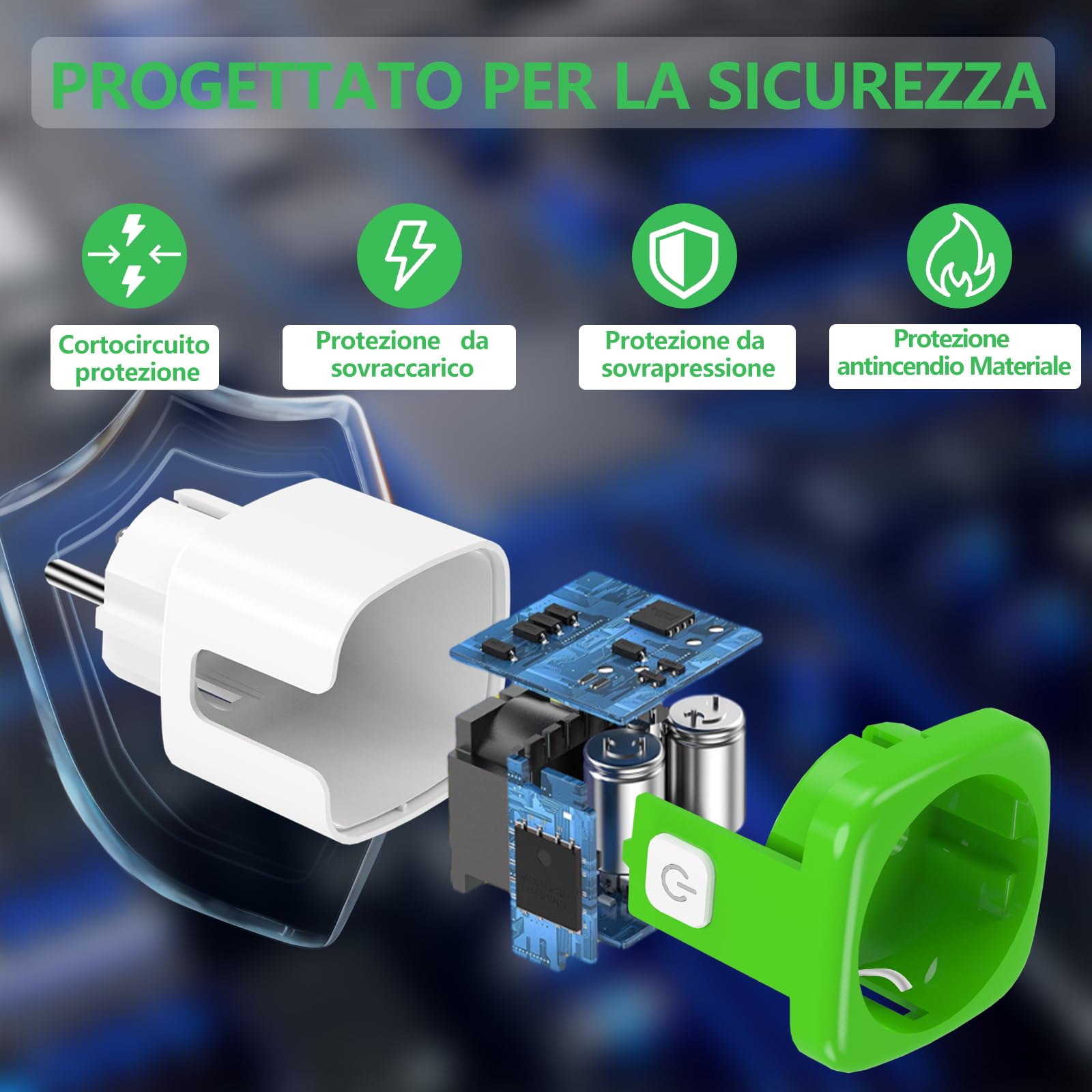 Presa Smart SURFOU Vesync 2 Pezzi - Controllo App, Alexa, Google Assistant, Monitoraggio Consumi - Foto 3