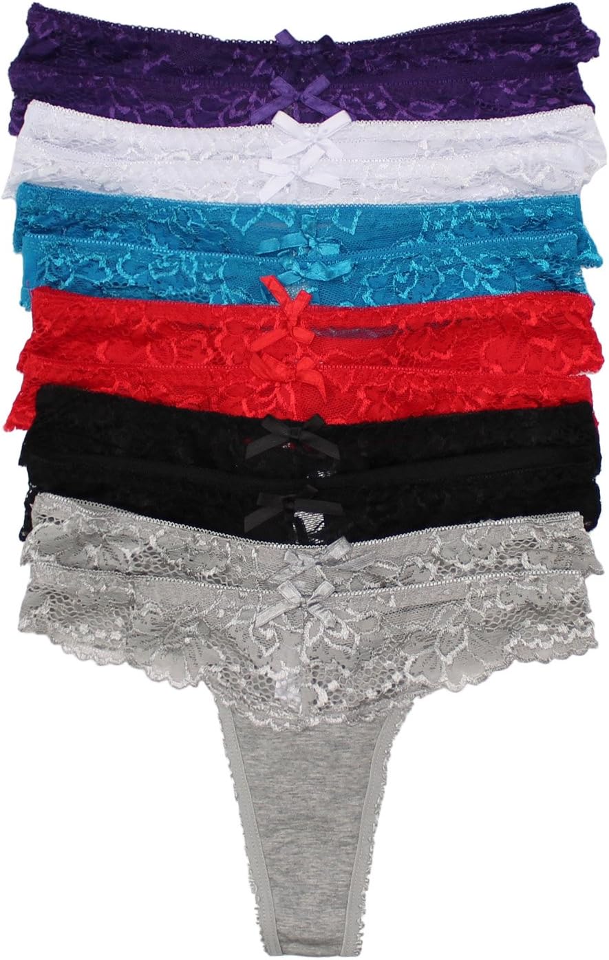 Mamia's 12 Pack Cotton Spandex Thong