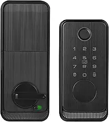 Fechadura Digital Biométrica Beluni Black Pivotante 437 Bluetooth Smart TTLock