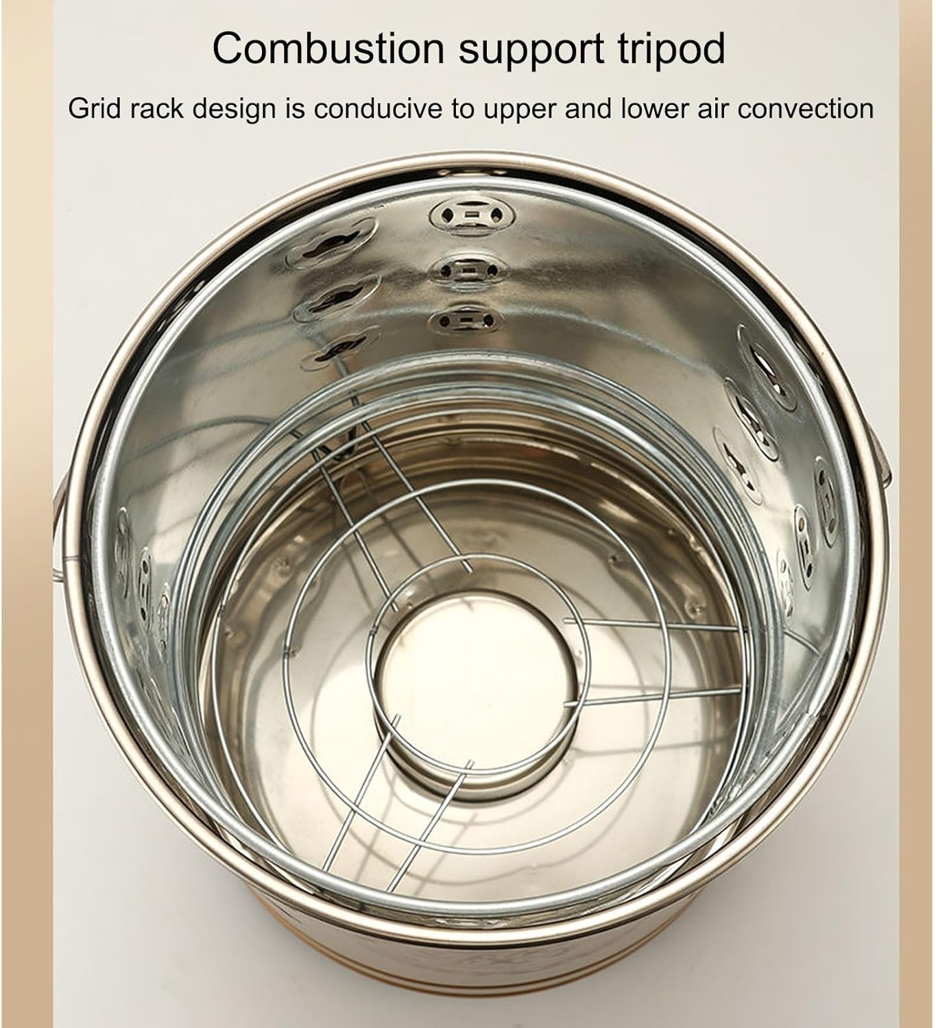 Burn Barrel Incinerator - Metal Fire Burning Barrel with Internal Bracket and Handle, Perfect for Outdoor Trash, Wood, Rubbish, and Leaves Disposal