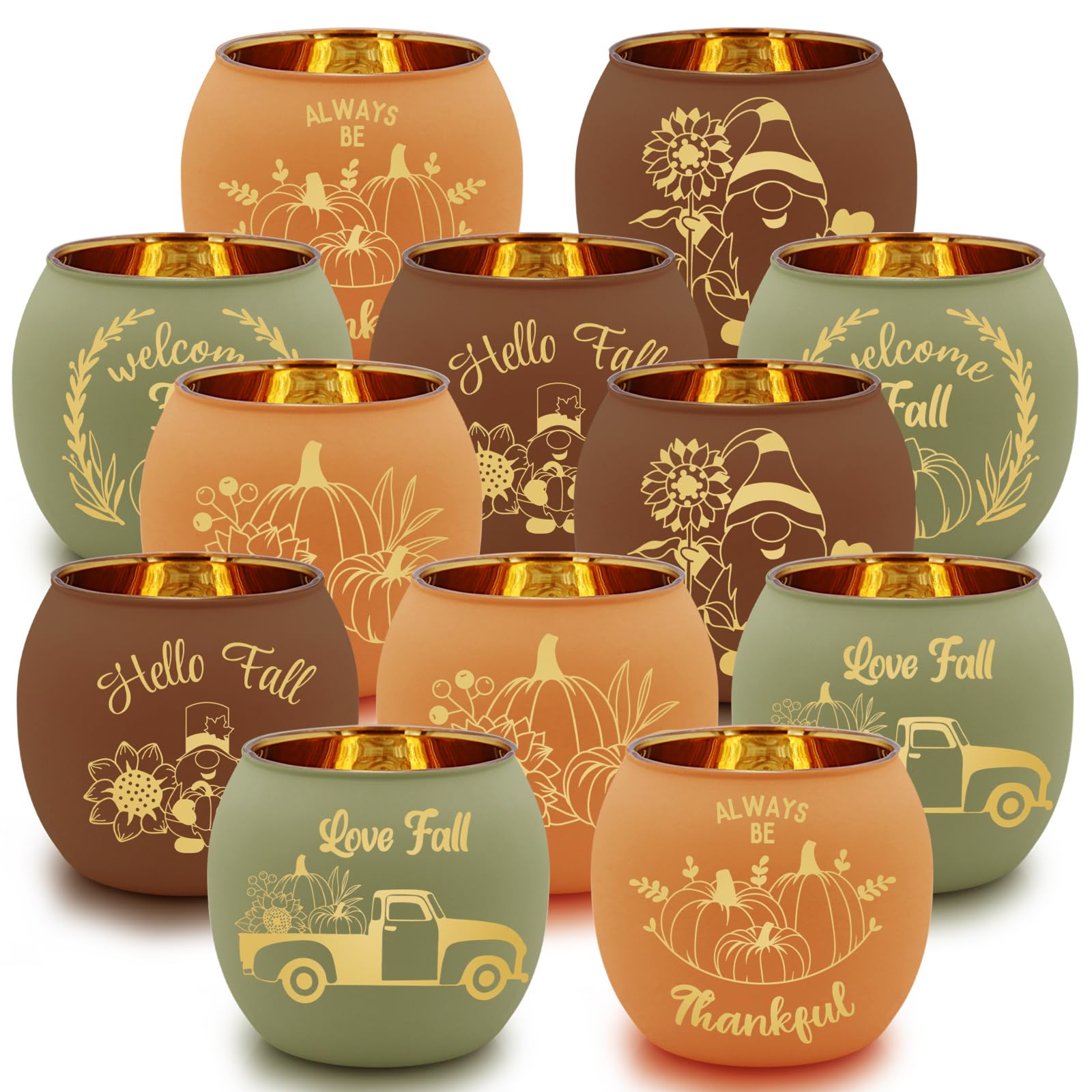 SHMILMH Fall Votive Candle Holder Set