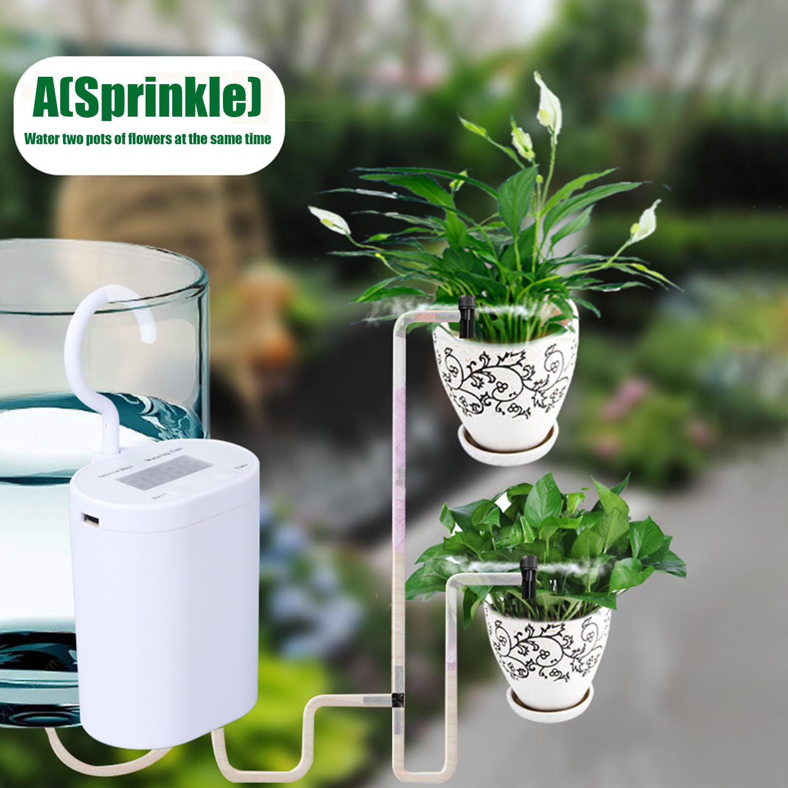 Système D'arrosage Automatique Pour Plantes D'intérieur - Minuterie, Batterie 2000mAh, Versions 2, 4 Ou 8 Pots, Idéal Absentéisme - 3