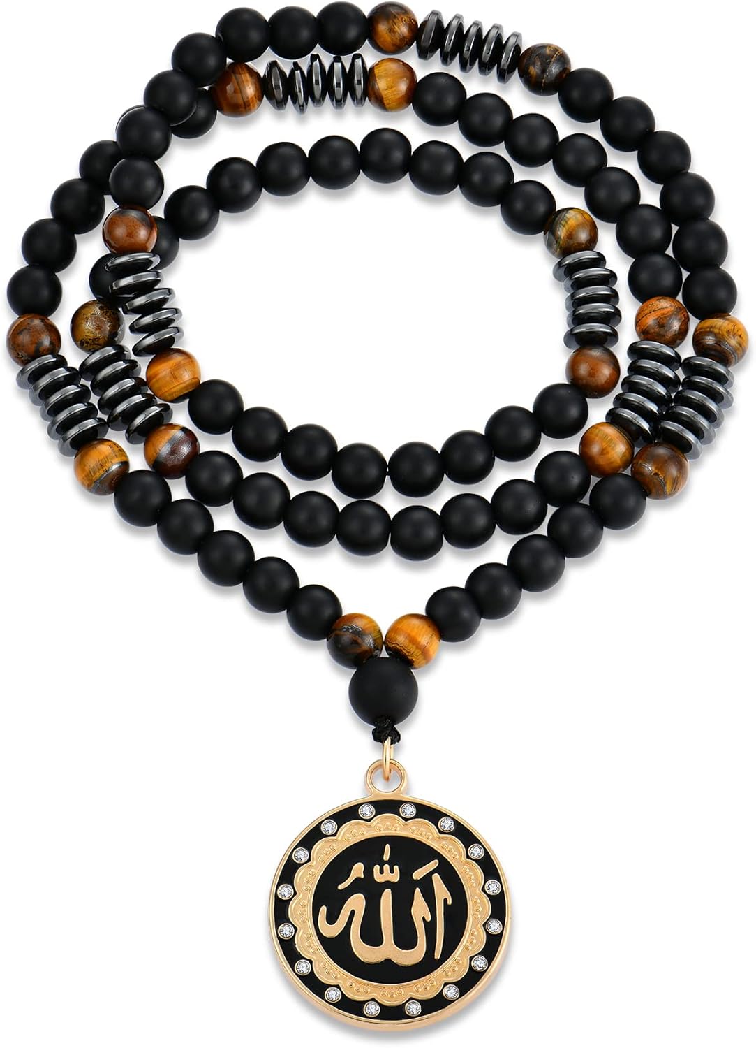Bead Necklace for Men Tiger Eye Healing Necklace Men Necklace