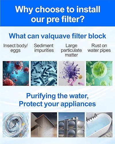 Miniatura 7 de Filtro de agua para toda la casa, sistema de prefiltro de sedimentos giratorios de 40-50 micrones, MNPT de 34 pulgadas, latón resistente sin plomo